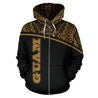 Guam All Over Zip-Up Hoodie - Micronesia Curve Gold Style-ALL OVER PRINT ZIP-UP HOODIES-HP Arts-Zip-Up Hoodie-S-Gold-Vibe Cosy™