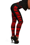 Hawaii Polynesian Leggings Red - Fashion J1-LEGGINGS-Phaethon-Women's Leggings-S-Vibe Cosy™