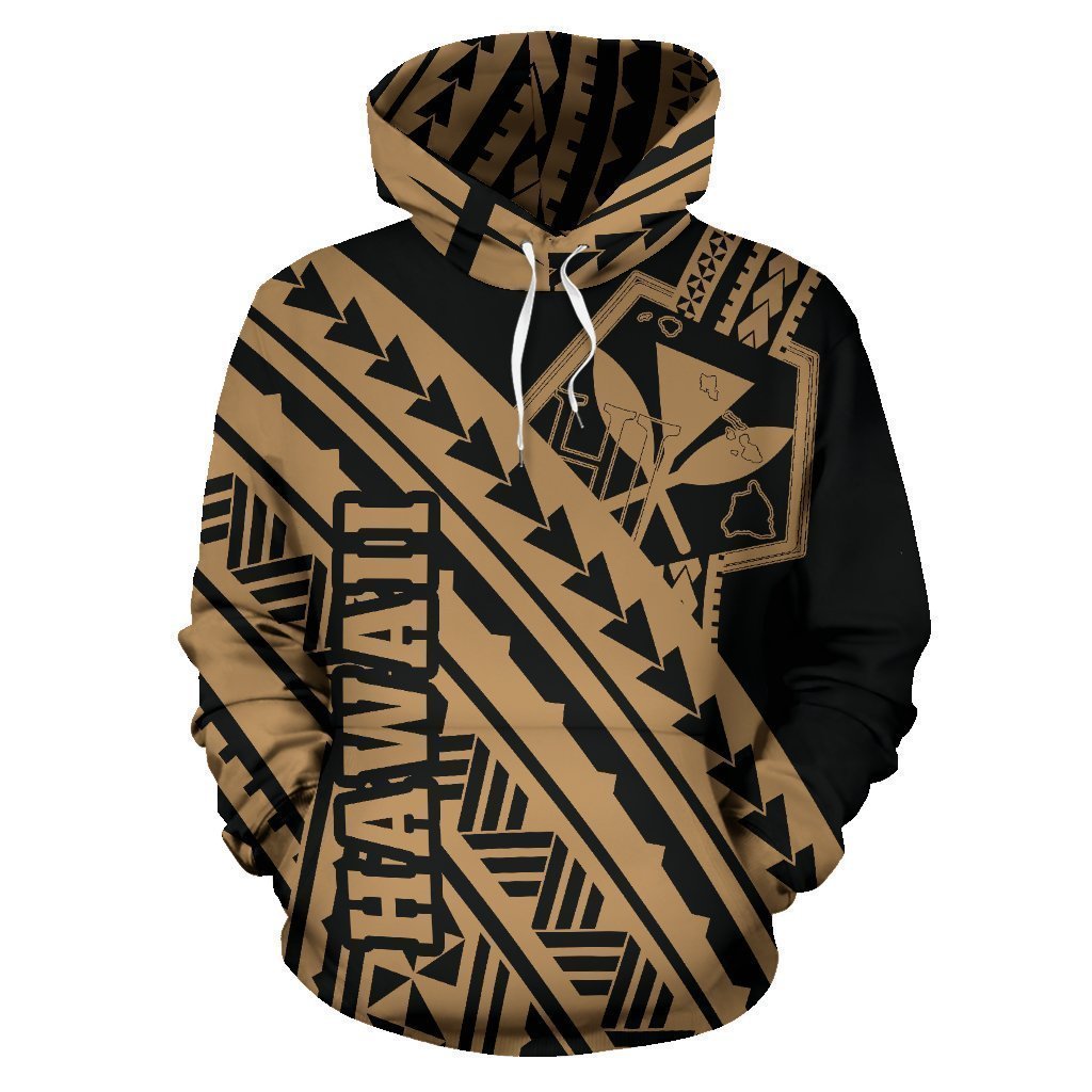 Hawaii Kanaka Polynesian Hoodie - Poly Style Golden - AH - J1-ALL OVER PRINT HOODIES (P)-Phaethon-Hoodie-S-Vibe Cosy™