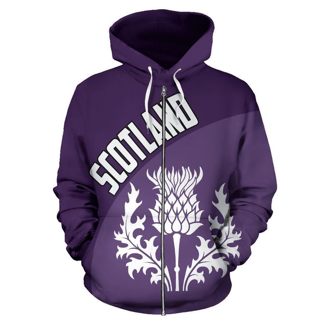 Scotland Hoodie - Wave Flag-Apparel-HD09-Zip Hoodie-S-Vibe Cosy™