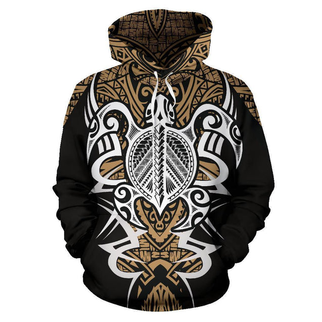 Samoan Turtle Polynesian Hoodie - Armor Style-ALL OVER PRINT HOODIES (P)-PL8386-Hoodie-S-Vibe Cosy™