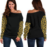 Cheetah Black - Women's Off Shoulder Sweater-Amaze Style™-Women's Off Shoulder Sweater - Cheetah Black - Women's Off Shoulder Sweater-2XS-Vibe Cosy™