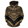 Hawaii Polynesian Tribal Hoodie - New Warrior Style Golden Color - AH J1-ALL OVER PRINT HOODIES (P)-Phaethon-Hoodie-S-Vibe Cosy™