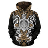 Hawaii Turtle Tribal Golden Hoodie - Armor Style - AH J9-ALL OVER PRINT HOODIES (P)-Phaethon-Hoodie-S-Vibe Cosy™