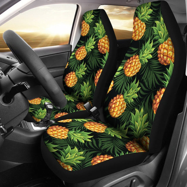 Pineapple Car Seat Covers 09 - AH - TH3-CAR SEAT COVERS-Alohawaii-Car Seat Covers-Universal Fit-White-Vibe Cosy™