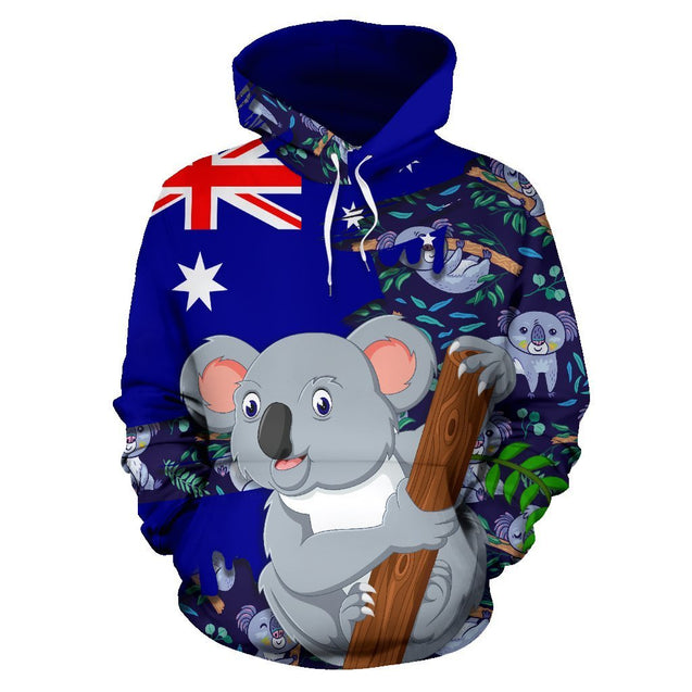 Australia Koala All Over Hoodie JT6-ALL OVER PRINT HOODIES (P)-HP Arts-Hoodie-S-Vibe Cosy™