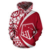 Hawaii Polynesian Tribal Hoodie - Circle Style White And Red Color 2.0 - AH-ALL OVER PRINT HOODIES (P)-Phaethon-Hoodie-S-Vibe Cosy™