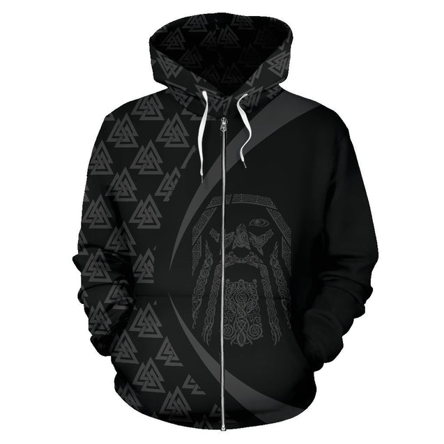 Odin Viking Zip-up Hoodie - Circle Style J1-ALL OVER PRINT ZIP HOODIES (P)-HP Arts-Zip-Up Hoodie-S-Vibe Cosy™