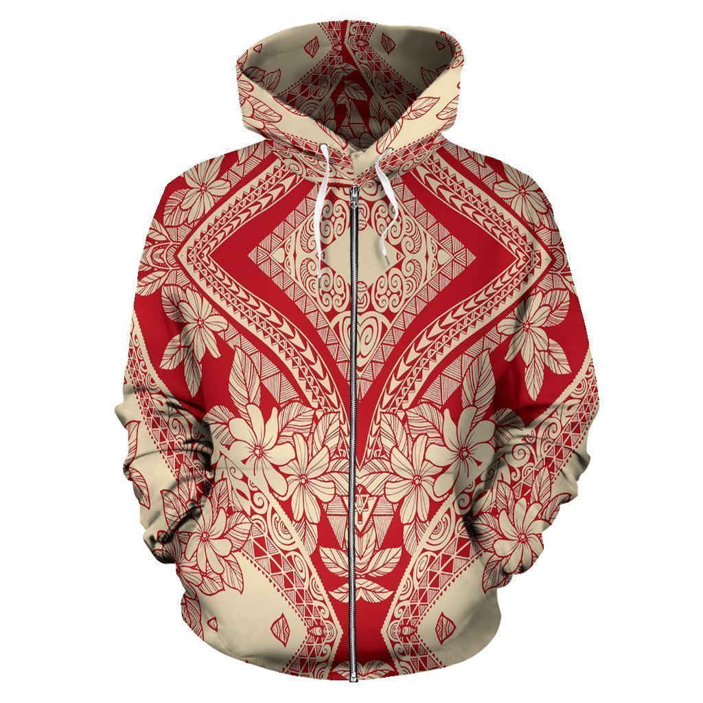 Polynesian Tribal Hoodie 16 - AH - J4-ALL OVER PRINT HOODIES (P)-Phaethon-Zip-S-Vibe Cosy™