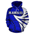 Hawaii Turtle Polynesian Hoodie - Blue - Warrior Style - AH J9-ALL OVER PRINT HOODIES (P)-Phaethon-Hoodie-S-Vibe Cosy™