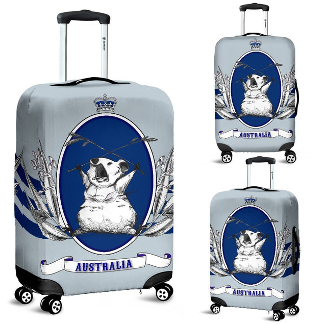 KOALA FUNNY AUSTRALIA LUGGAGE COVER H21-LUGGAGE COVERS-HP Arts-Luggage Covers - KOALA FUNNY LUGGAGE COVER H21-Small 18-22 in / 45-55 cm-Vibe Cosy™