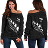 Rugby Haka Fern Off Shoulder Sweater K24-WOMENS OFF SHOULDER SWEATERS-HD09-Women's Off Shoulder Sweater - .-2XS-Vibe Cosy™