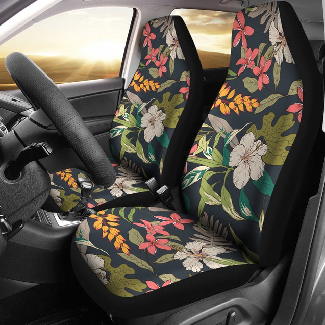 Hawaii Hibiscus Pattern Car Seat Covers 05 - AH - TH3-CAR SEAT COVERS-Alohawaii-Car Seat Covers-Universal Fit-White-Vibe Cosy™