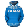 Guam All Over Hoodie - Polynesian Blue And White-ALL OVER PRINT HOODIES-HP Arts-Hoodie-S-Blue And White-Vibe Cosy™