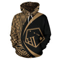 Hawaii Polynesian Tribal Hoodie - Circle Style Golden Color - AH-ALL OVER PRINT HOODIES (P)-Phaethon-Hoodie-S-Vibe Cosy™