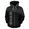 Guam All Over Zip-Up Hoodie - Micronesia Curve Grey Style-ALL OVER PRINT ZIP-UP HOODIES-HP Arts-Zip-Up Hoodie-S-Grey-Vibe Cosy™