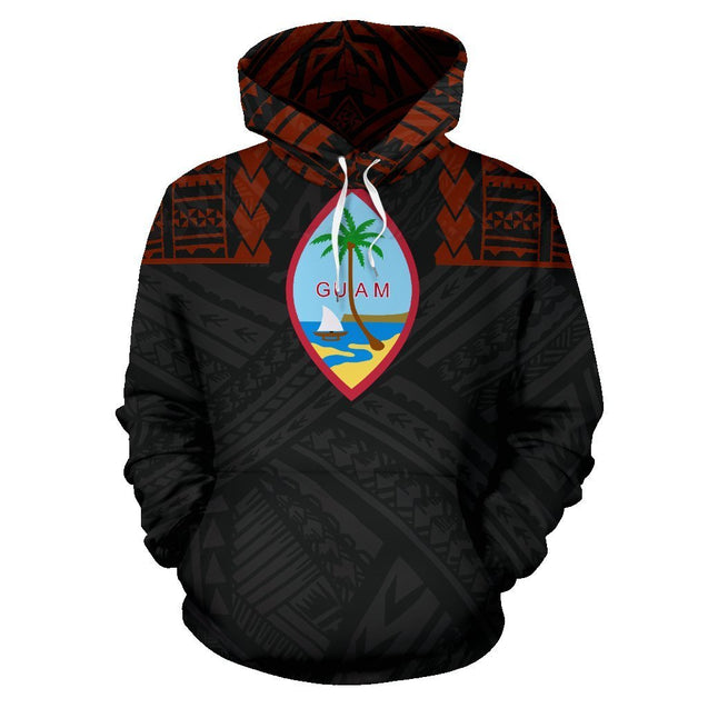 Guam All Over Hoodie - Polynesian Is Front - BN09-ALL OVER PRINT HOODIES-HP Arts-Men-S-White-Vibe Cosy™