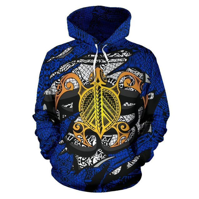 Aloha Turtle Polynesian Hoodie-ALL OVER PRINT HOODIES (P)-Phaethon-Hoodie-S-Vibe Cosy™