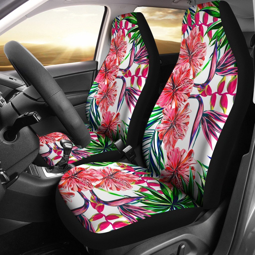 Hawaii Hibiscus Pattern Car Seat Covers 04 - AH - TH3-CAR SEAT COVERS-Alohawaii-Car Seat Covers-Universal Fit-White-Vibe Cosy™
