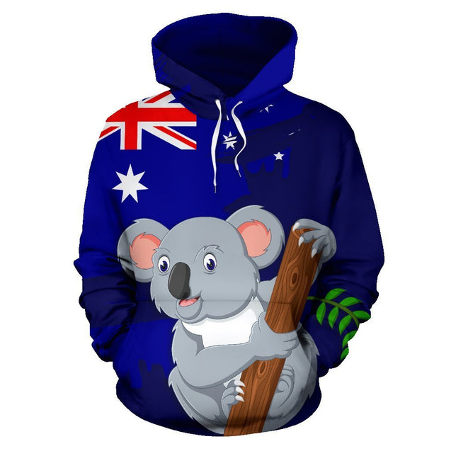 Australian Koala All Over Hoodie-ALL OVER PRINT HOODIES (P)-HP Arts-Hoodie-S-Vibe Cosy™