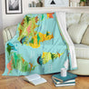 Dinosaur Continent World Map-Amaze Style™-Premium BlanketDinosaur Continent World Map-Youth (56 x 43 inches / 140 x 110 cm)-Vibe Cosy™