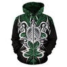 Hawaii Turtle Tribal Green Hoodie - Armor Style - AH J9-ALL OVER PRINT ZIP HOODIES (P)-Phaethon-Zip-Up Hoodie-S-Blue-Vibe Cosy™