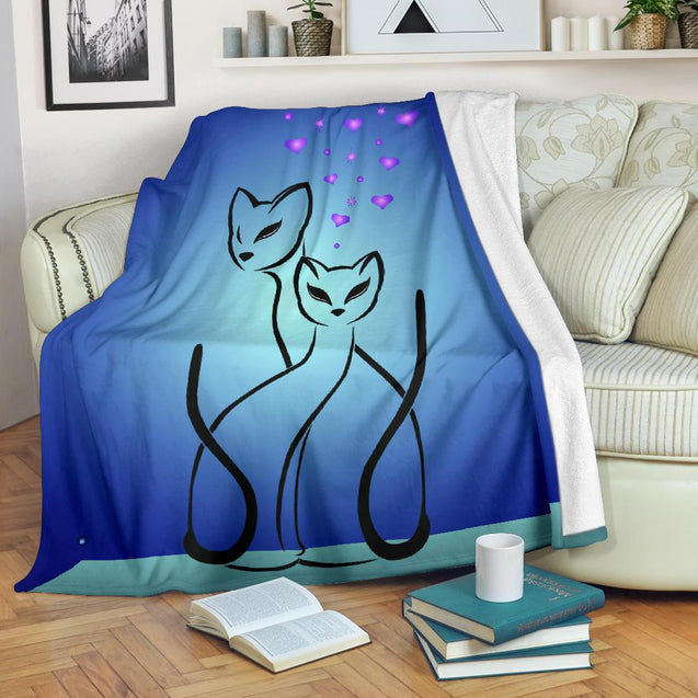 Gatti Innamorati - Coperta in Pile -Amaze Style™-Premium BlanketGatti Innamorati - Coperta in Pile -Youth (56 x 43 inches / 140 x 110 cm)-Vibe Cosy™