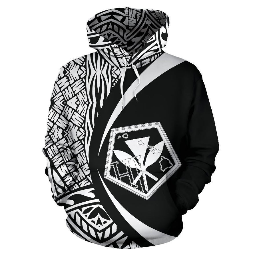 Kanaka Polynesian Tribal Hoodie - Circle Style White Color - AH J1-ALL OVER PRINT HOODIES (P)-Phaethon-Hoodie-S-Vibe Cosy™