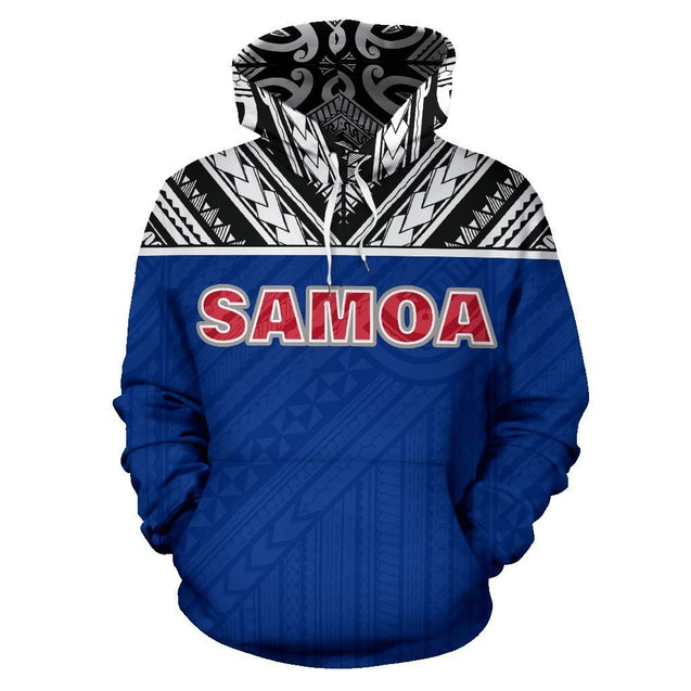 Samoa Tribal Patterns All Over Hoodie - BN09-ALL OVER PRINT HOODIES (P)-Phaethon-Hoodie-S-Vibe Cosy™