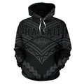Hawaii Polynesian Tribal Hoodie - New Warrior Style Gray Color - AH J1-ALL OVER PRINT HOODIES (P)-Phaethon-Hoodie-S-Vibe Cosy™