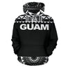 Guam All Over Hoodie - Polynesian Black And White-ALL OVER PRINT HOODIES-HP Arts-Hoodie-S-Black And White-Vibe Cosy™