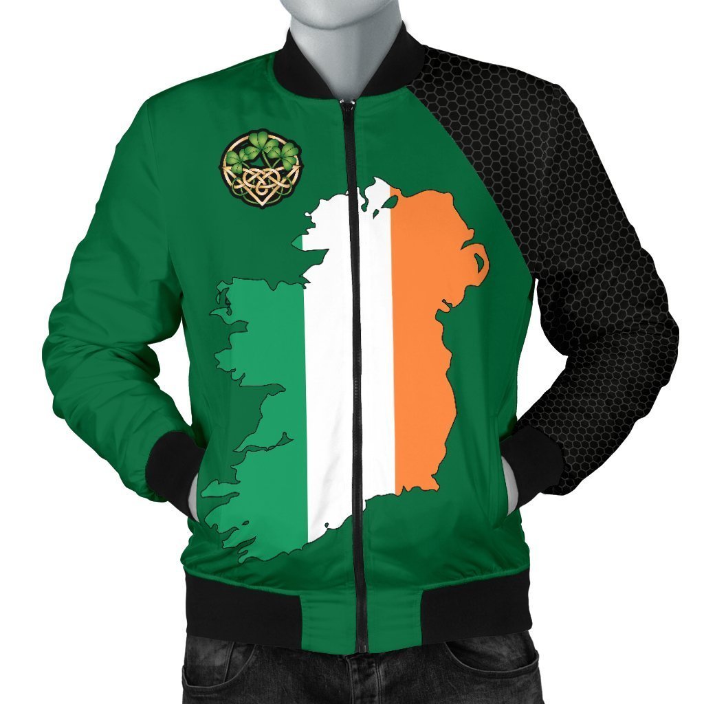Ireland Map Special Men's Bomber Jacket-Apparel-HD09-Men's Bomber Jacket-S-Vibe Cosy™