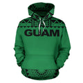 Guam All Over Hoodie - Polynesian Green And Black-ALL OVER PRINT HOODIES-HP Arts-Hoodie-S-Green And Black-Vibe Cosy™