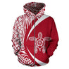 Hawaii Turtle Polynesian Hoodie White And Red - Circle Style - AH - J9-ALL OVER PRINT ZIP HOODIES (P)-Phaethon-Men's Zip-Up Hoodie-S-Vibe Cosy™