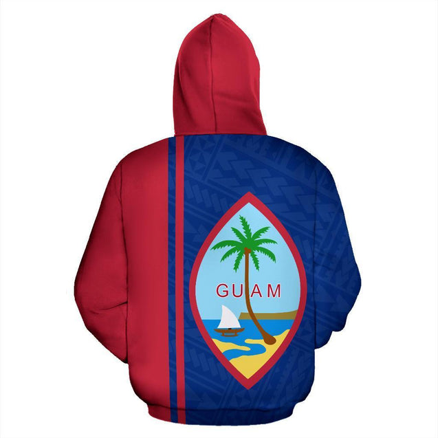 Guam All Over Hoodie - Polynesian Straight Version-ALL OVER PRINT HOODIES-HP Arts-Hoodie-S-Blue-Vibe Cosy™