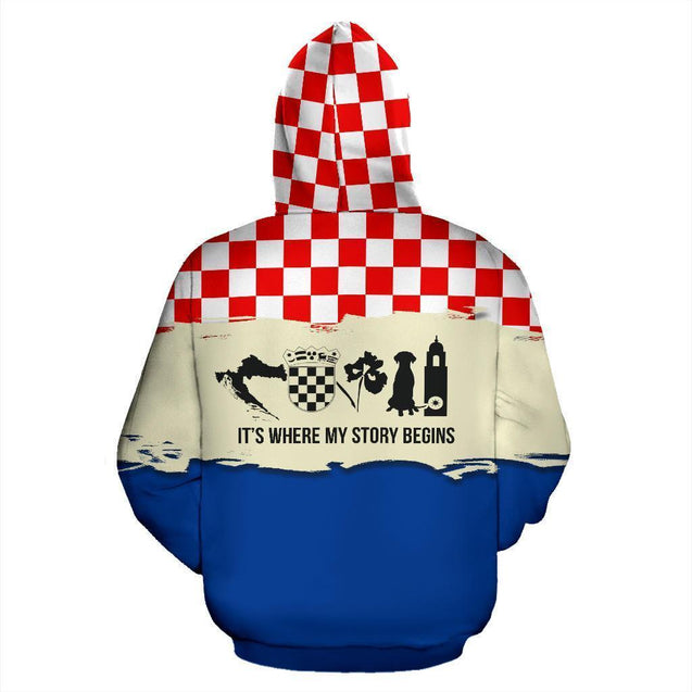 Croatia It s Where My Story Begins Hoodie K5-Apparel-Khanh Arts-Hoodie-S-Vibe Cosy™