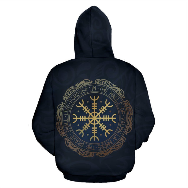 Viking All Over Hoodie-ALL OVER PRINT HOODIES (P)-HP Arts-Hoodie-S-Vibe Cosy™