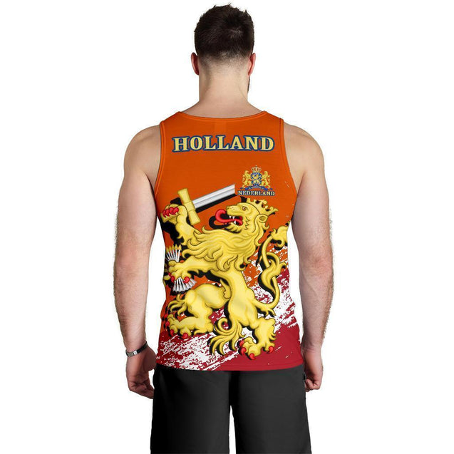 (Holland) Netherlands Lion Special Tank Top A7-Apparel-Phaethon-Tank Top-S-Vibe Cosy™