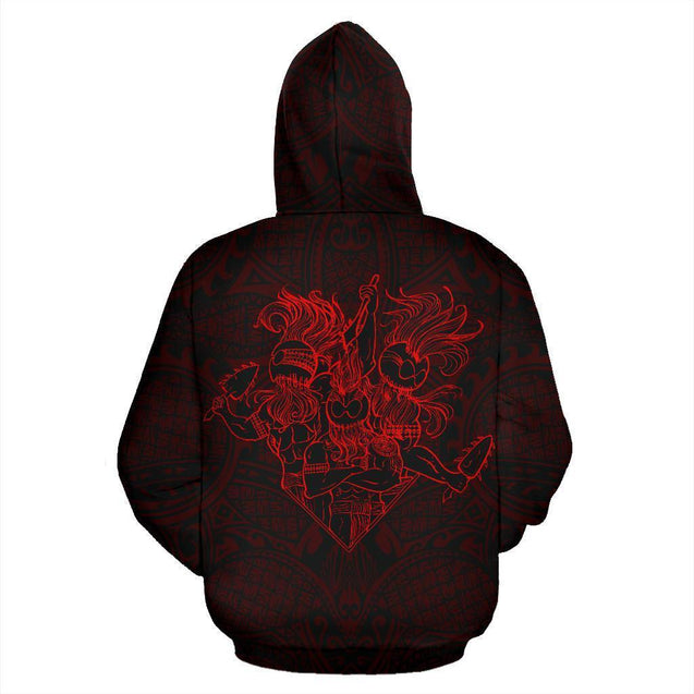 Hawaiian Ikaika Warrior Polynesian Hoodie - AH - J1-Apparel-Phaethon-Hoodie-S-Vibe Cosy™