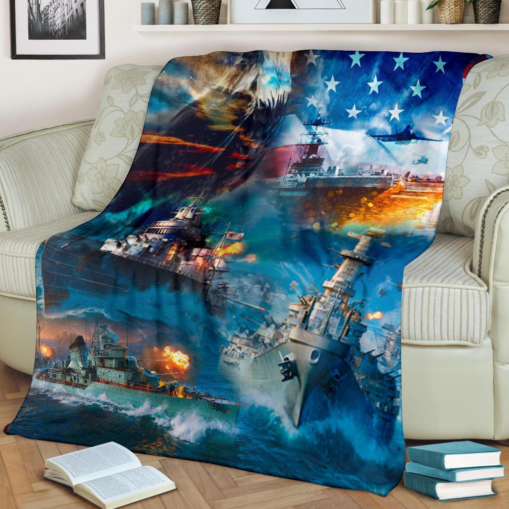 US Navy 3D All Over Printed Blanket