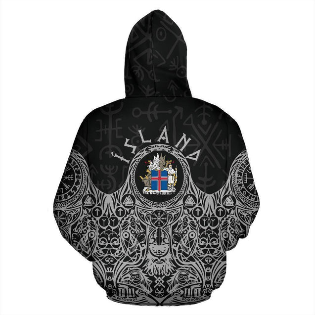 Iceland Vikings Coat of Arms Hoodie-Apparel-HP Arts-Hoodie-S-Vibe Cosy™