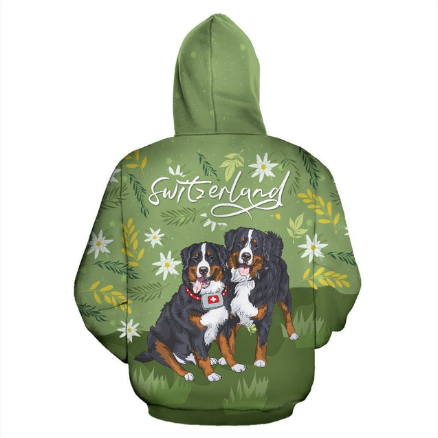 Bernese Mountain Dog™ Switzerland Hoodie K5-Apparel-Phaethon-Hoodie-S-Vibe Cosy™