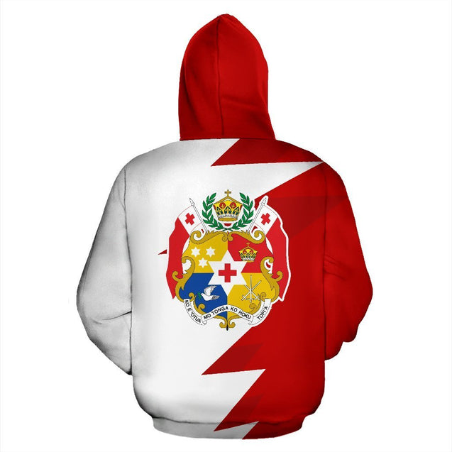 Tonga Flag All Over Print Hoodie - Tooth Style NNK 1215-Apparel-NNK-Hoodie-S-Vibe Cosy™