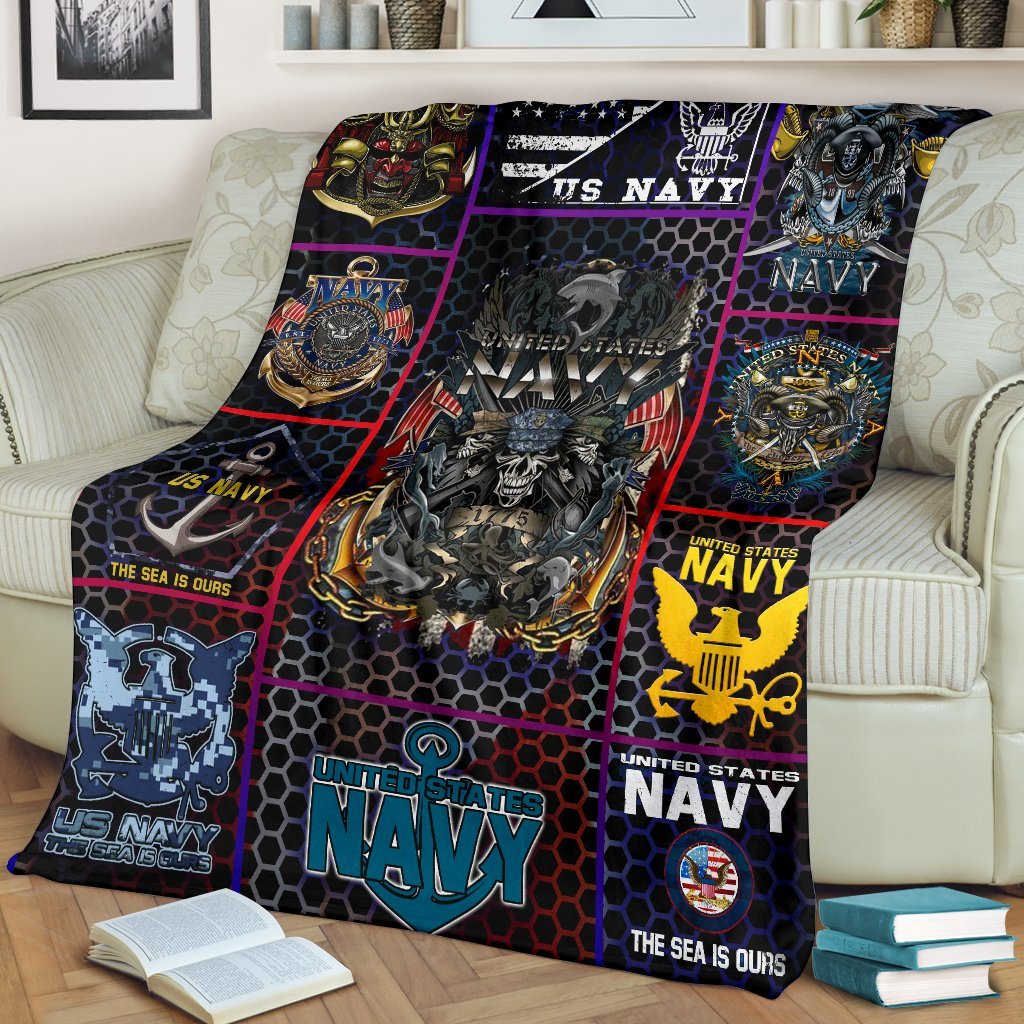 US Navy 3D All Over Printed Blanket