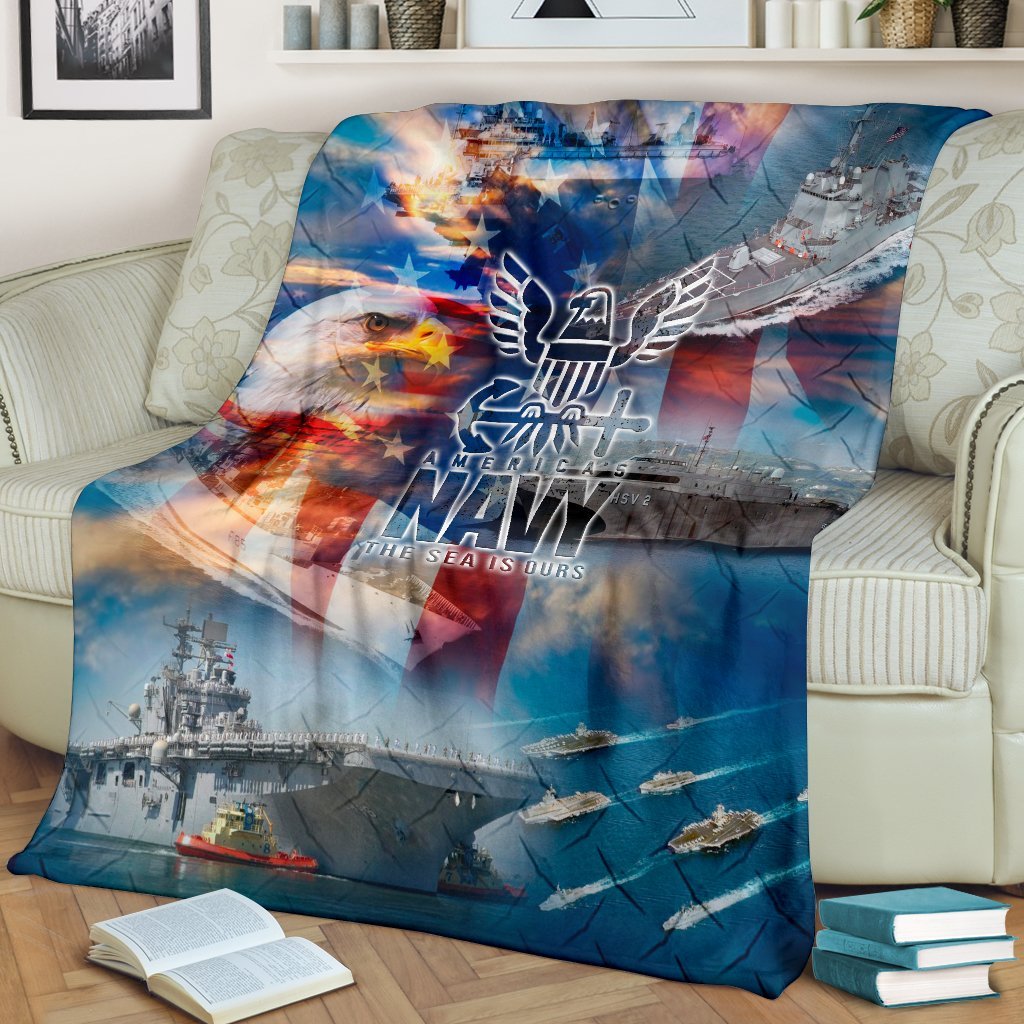 US Navy 3D All Over Printed Blanket