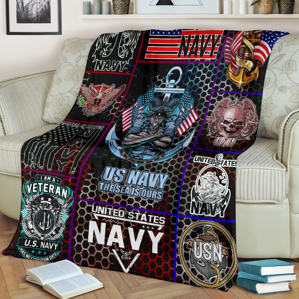 US Navy 3D All Over Printed Blanket