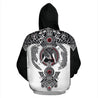 Viking Hoodie - Fenrir Wolf Black and White-Apparel-HP Arts-Hoodie-S-Vibe Cosy™