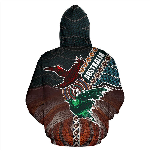 Australia Aboriginal Crow Hoodie NNK1442-Apparel-PL8386-Hoodie-S-Vibe Cosy™