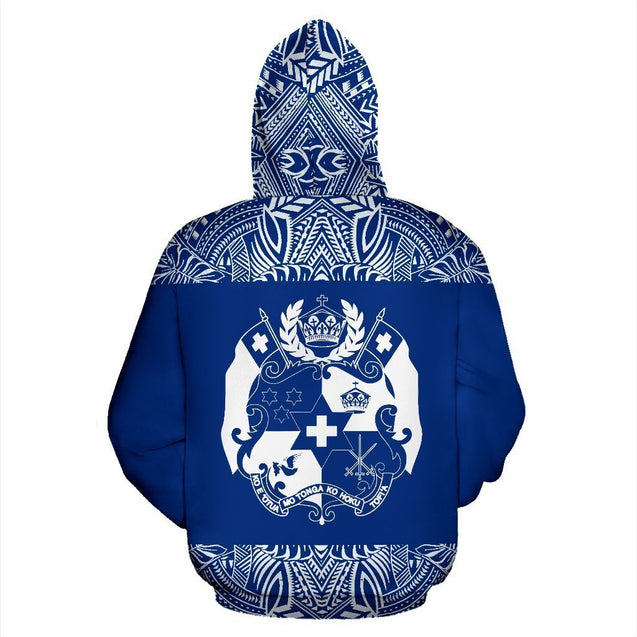 Tonga All Over Hoodie - Polynesian Blue And White - BN09-Apparel-Phaethon-Hoodie-S-Vibe Cosy™