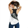 Silver Fern Women's Racerback Tank Black White K4-WOMENS RACERBACK TANK-HD09-Racerback Tank Top - .-XS-Vibe Cosy™